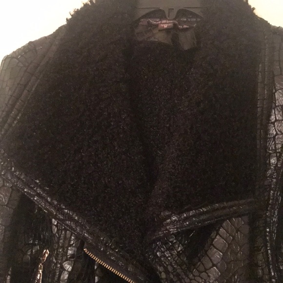 Black aviator in faux leather - Picture 4 of 6